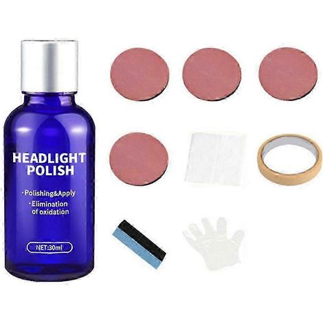 30-ml-Scheinwerfer-Restaurierungsset – Langanhaltende Autopoliturflüssigkeit, Restaurierung und Schutz vor Vergilbung, effektive Reparaturbehandlung (1/5)