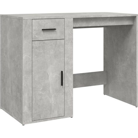 Maison Exclusive - Schreibtisch Betongrau 100x49x75 cm Holzwerkst