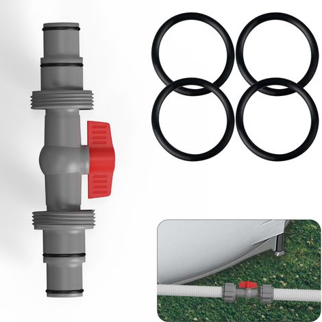 2 Pièces Raccord de tuyau de piscine 1,5" à 1,5" en T, adaptateur de tuyau de piscine double anti-fuite pour pièces et accessoires de piscine hors sol et filtre de piscine (1/5)