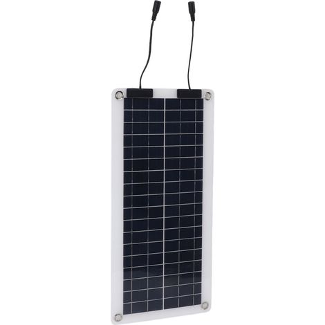 Kit de charge panneau solaire mobile 30W DC18V avec mainteneur de batterie chargeur OBD et pince crocodile rouge noir pour bateau caravane remorque (1/5)