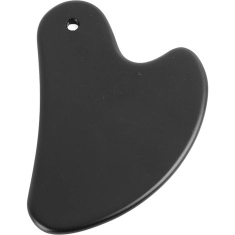 Plaque de Gua Sha en Forme de Cœur Noir - Outil de Massage Facial et Détente pour le Cou et le Dos (1/5)