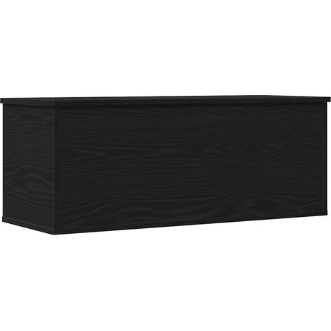 Boîte de Rangement Chêne noir 90 x 35 x 35 cm Bois d'ingénierie