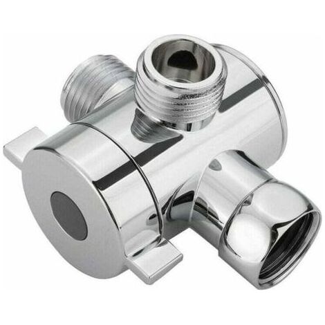 Umstellventil für Duschkopfarmatur mit 1/2-Zoll-3-Wege-T-Adapter (1/5)
