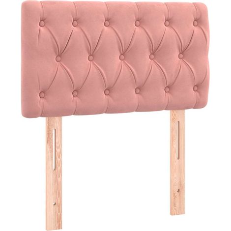Cabecero de terciopelo rosa 80x7x78/88 cm vidaXL (1/5)