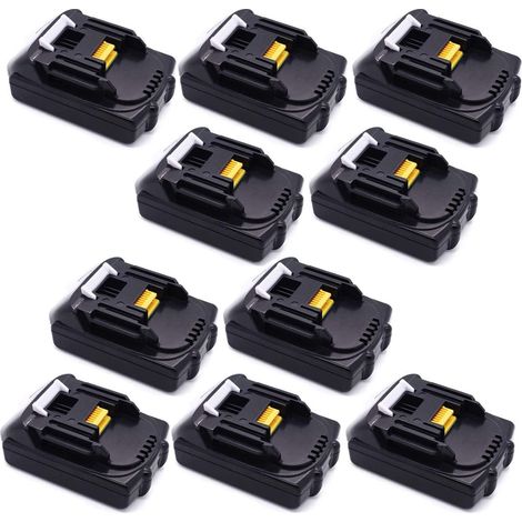 10X BL183B 3,0Ah Batterie Pour Makita 18V BL1850B BL1860 BL1840B BL1830B BL1820B BL1815 BL1815N LXT400 pour Makita Batteries d'outils avec indicateur LED 18V Li-thium LED Compatible avec DC18RC DC18 (1/5)