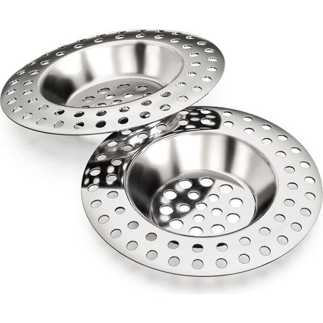 Filtre evier 14g, Lot de 2, pour Tous Les DRAINS, Filtre evier Cuisine, Filtre évier, Grille a evier, bonde Baignoire, Filtre Douche, Grille evier Cuisine, bonde lavabo, bonde Douche
