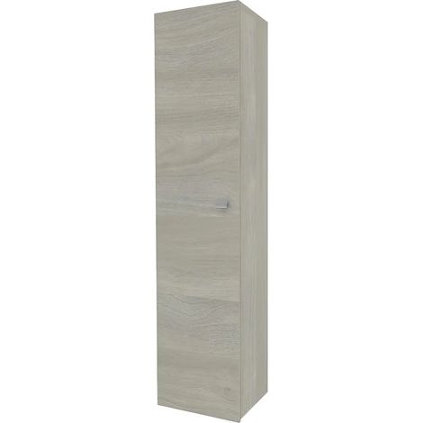 Colonna bagno sospesa 136h cm rovere grigio anta reversibile