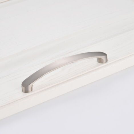 Lot de 5 Poignée Meuble Cuisine En Nickel Brossé Poignée d'armoire Poignée Meuble-Poignées Tiroirs Cuisine Inox(Centre à Centre 160mm) (1/4)