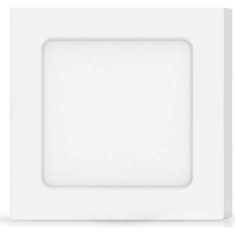Plafoniera Led slim 6W Bianca Quadrata Bianco neutro 4000K Aigostar (1/4)