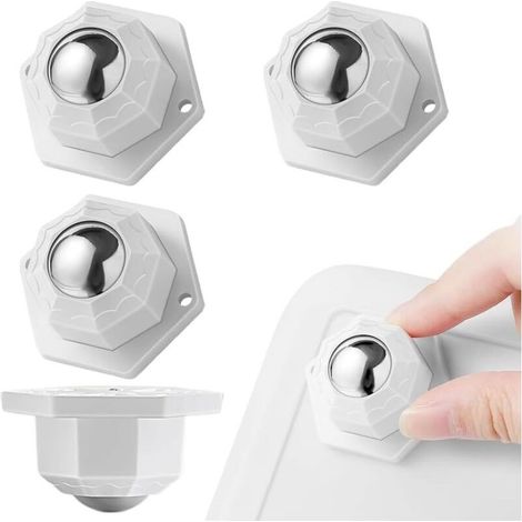 4 Pcs Roulette Charge Lourde, Roulettes à Billes pour Forte Charge Charge 200kg, Roulettes Pivotantes Autocollantes, Petite Roulettes pour Meubles, Roulettes Plates pour Petits Appareils de Cu (1/5)