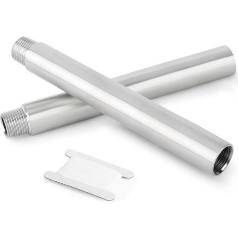 2 pièces 50mm 1 "x 1" mâle BSP Mamelon Tuyau coulé 304 raccords de tuyauterie en Acier Inoxydable 200mm 1/4"M-1/4"F (1/5)