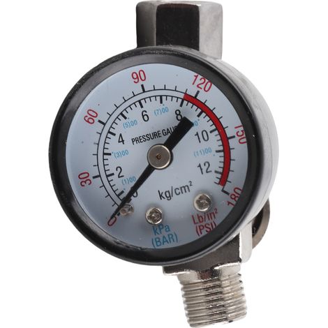 Régulateur de pression d'air réglable 1/4po pour aérographe basse pression avec filetage G1/4 en aluminium et laiton (1/5)