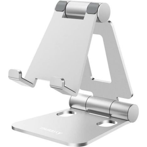 1 Support Téléphone Bureau, Ajustable 270 Degrés, Aluminium Universel, Pliable, Pour Smartphone Tablette (1/4)
