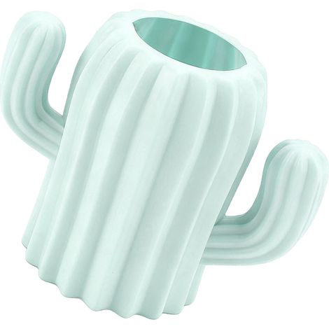 Nordische Vase in Kaktusform, kreatives Deko-Objekt für drinnen, Topf für Sukkulenten aus PE-Kunststoff mit Emaille-Imitation, nordisches Grün
