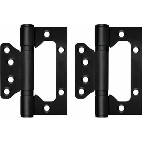 Set di 2 cerniere per porte con viti a sfera per porte interne ed esterne, cancello (nero) (1/5)