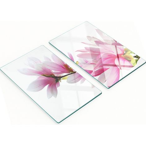 Juego de dos tablas de cocina decorativas de cristal Magnolia 2x30x52 cm (1/5)