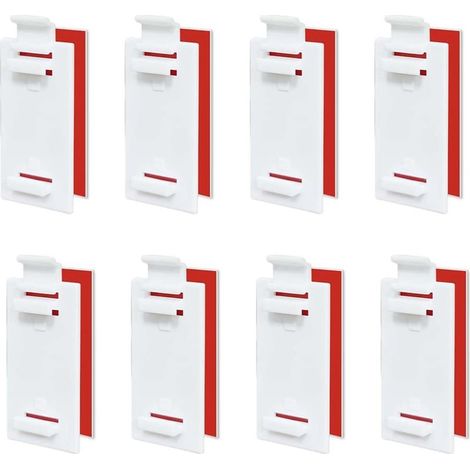 8 bohrfreie Jalousienhalterungen, Rollohalterungen, kurze Klebehalterungen, bohrfreie Doppeljalousienhalterungen, für Rollos, Verdunkelungsrollos (1/5)