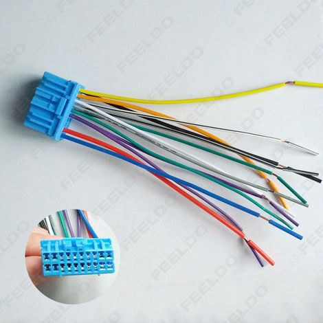 Compatible avec les câbles d'alimentation Honda/Suzuki/Acura, les câbles de mise à niveau des lecteurs CD audio de voiture et les adaptateurs de connecteurs audio/vidéo mâles/femelles.