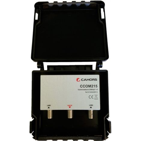 Commutateur DiSEqC - CAHORS - CCOM215 - 2 x entrées SAT - 1 x sortie - 950-2150 MHz
