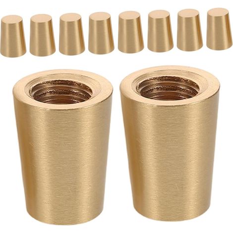 Lot de 10 pieds en laiton pour supports artisanaux, pieds fuselés (1/5)