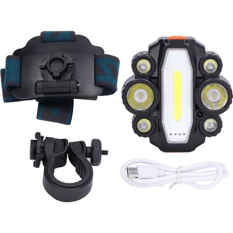 Wiederaufladbare LED-Stirnlampe per USB, bis zu 90° verstellbar, für Radfahren und Outdoor-Aktivitäten