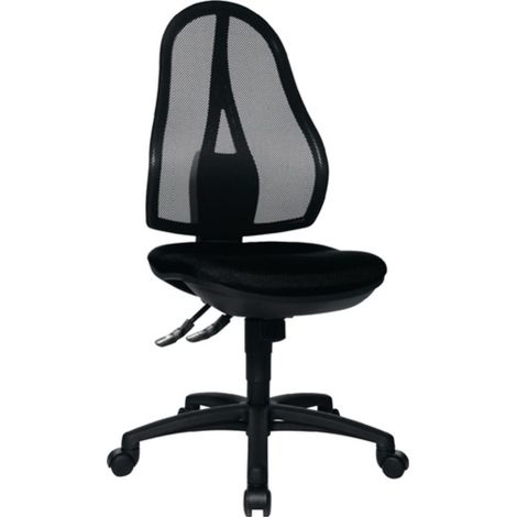 TOPSTAR sedia girevole da ufficio con meccanismo sincrono a punti, nero 430-510mm senza braccioli, capacità 110kg - OP200 G20 (1/4)