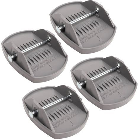 Lot de 4 patins de levage pour caravane, résistants à la rouille, haute résistance et robustes, avec répartition de charge. Adaptateur pour cric de levage haute performance. (1/5)