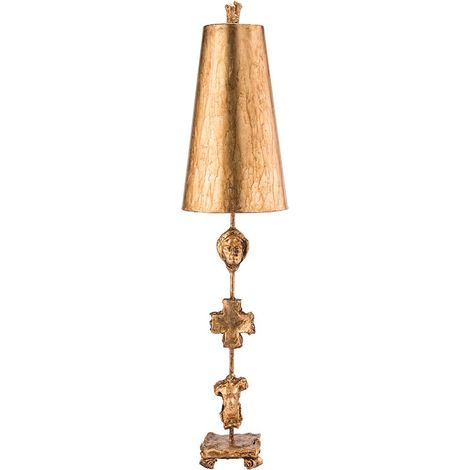 Lampada Da Scrivania Contemporanea Fragment Acciaio Oro Antico 1 Luce E27 (1/3)