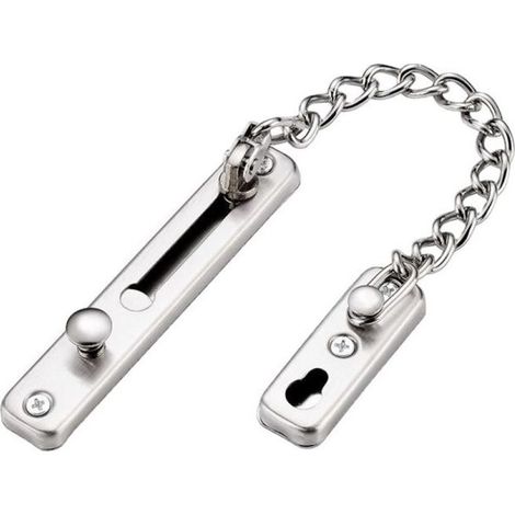 1PC Anti-theft Door Chain, Anti-theft Door Lock, Stainless Steel Door Lock, Sliding Door Lock with 4 Screws (1/3)