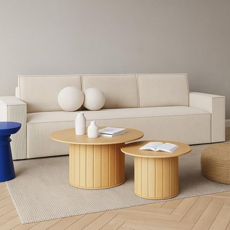 Sofello Schlafsofa CORDA CREME aus Kordstoff mit Schlaffunktion - Modernes Design in trendigen Farben (1/5)