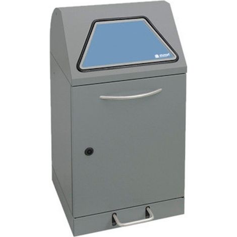 Stumpf Sortsystem Modul-Vario 45, graualu-struktur Innenbehälter, 45 Liter, Trethebel