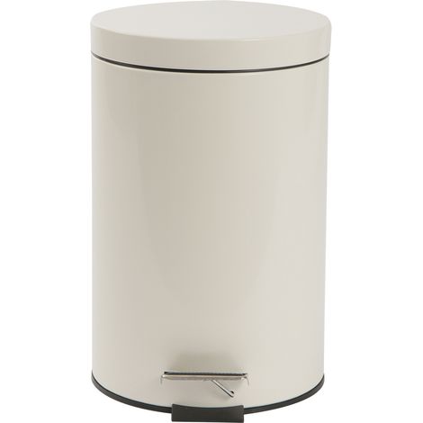 5L Poubelle Salle Bain Blanc - Poubelle à Pédale Inoxydable (1/5)