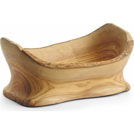 Bol décoratif en bois d'olivier, 365 x 200 x 290 mm