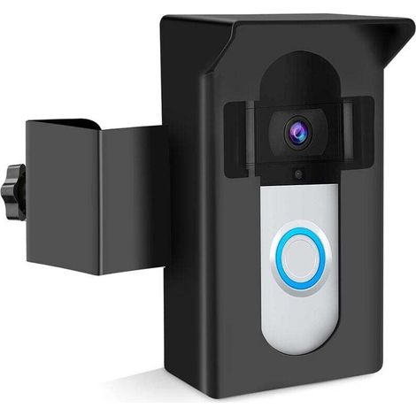 Support de sonnette vidéo antivol compatible avec Ring Video Doorbell 4/3/3 Plus/2/1/(version 2020), support de sonnette vidéo Blink, support de montage sans perçage, support adaptateur pour un (1/4)