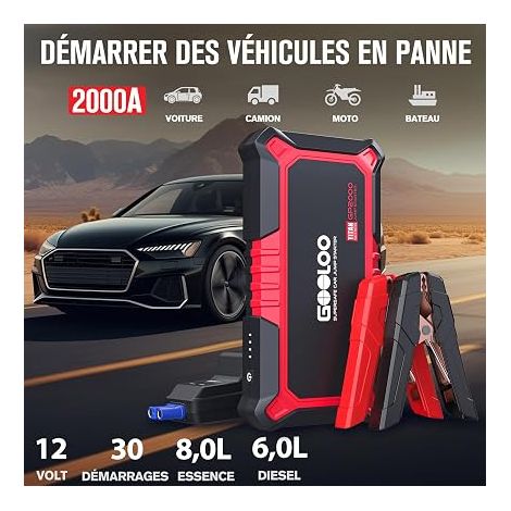 Car Battery Booster 2000A with Powerbank (1/4)