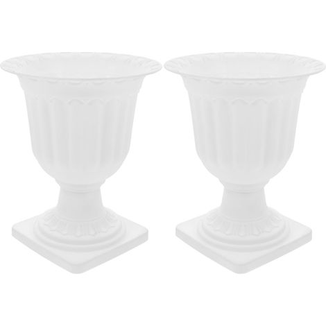 2er Set rustikale Urnenvasen Vintage Pflanzgefäße (1/5)