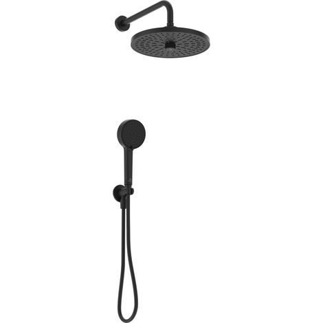 Ideal Standard - Idealrain ALU+, Minikit accessori doccia, Set tondo per doccia, Nero seta (1/2)