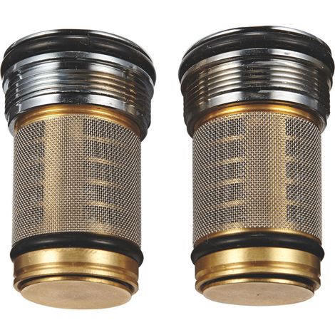 Ricambio coppia filtri cromo con valvola di non ritorno per termostatici 3/4" Grohe 1411500M