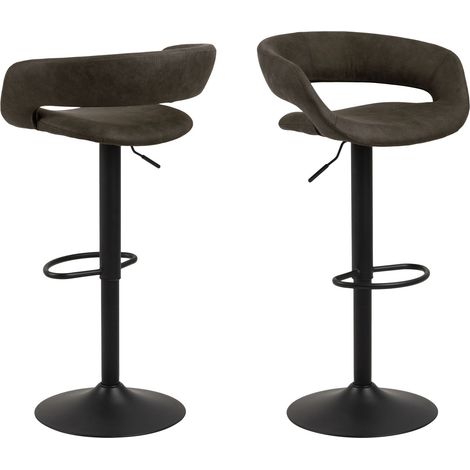 Lot de 2 chaises de bar réglables avec repose-pieds GRACIE (1/4)
