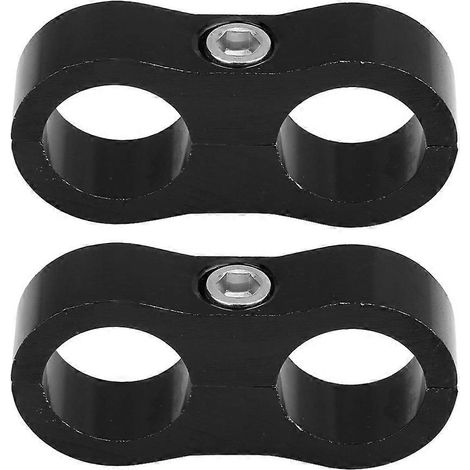 AN10 raccord séparateur de flexible en aluminium, support universel noir, adaptateur collier de serrage pour tuyau haute performance. (1/4)