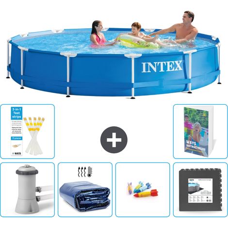Frame Pool Rund - 366x76 cm - 7-teilig S177