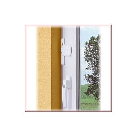 Abus – Verrou de fenêtre noir en applique – Compatible PVC, aluminium, bois – Résistance à plus d'une tonne – Installation facile (1/2)