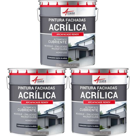 Pintura acrílica para exteriores, impermeable y duradera para fachadas exteriores - ARCAFAÇADE RENOV