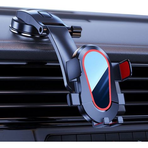 Support de téléphone de voiture à gravité - petit miroir cascade rouge (1/5)