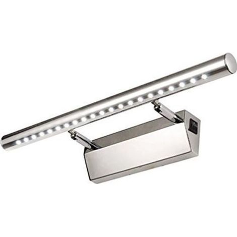 HONORNIC - Lampe pour Miroir Tableau Applique Murale 5W LED avec Interrupteur en Acier inoxydable pour Salle de Bain Miroir - Blanc (1/4)