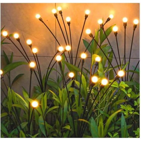 10 lampes solaires, LED blanches, décoration lumineuse extérieure pour jardin et balcon (1/4)