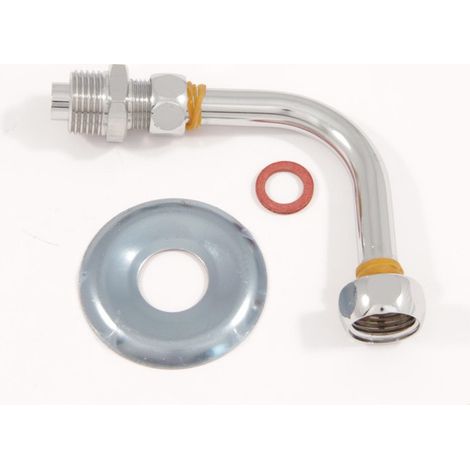 Conector en ángulo 70x100mm 12 tubos cromados