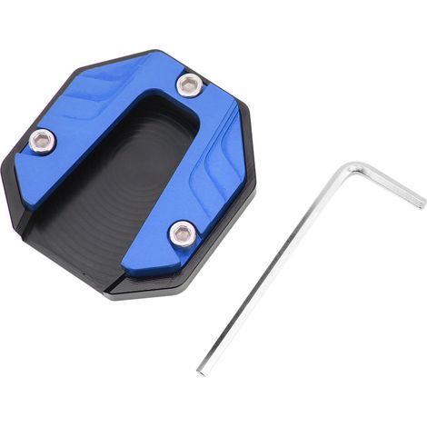 Support de plaque de béquille latérale de moto accessoire de Support de plaque de béquille haute résistance bleu (1/5)