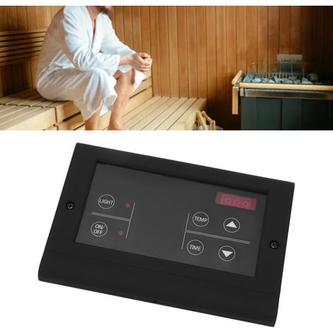Contrôleur mural de température pour sauna, générateur de vapeur humide, noir, pour usage domestique. (1/5)
