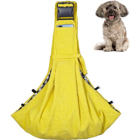 Sac de transport pour chien et chat, sangles réglables, mains libres, confortable (1/4)